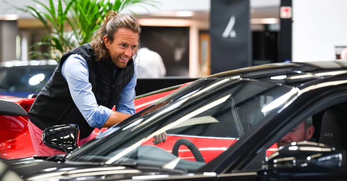 Andrew North, co-founder of Alexanders Prestige, in the Boroughbridge showroom